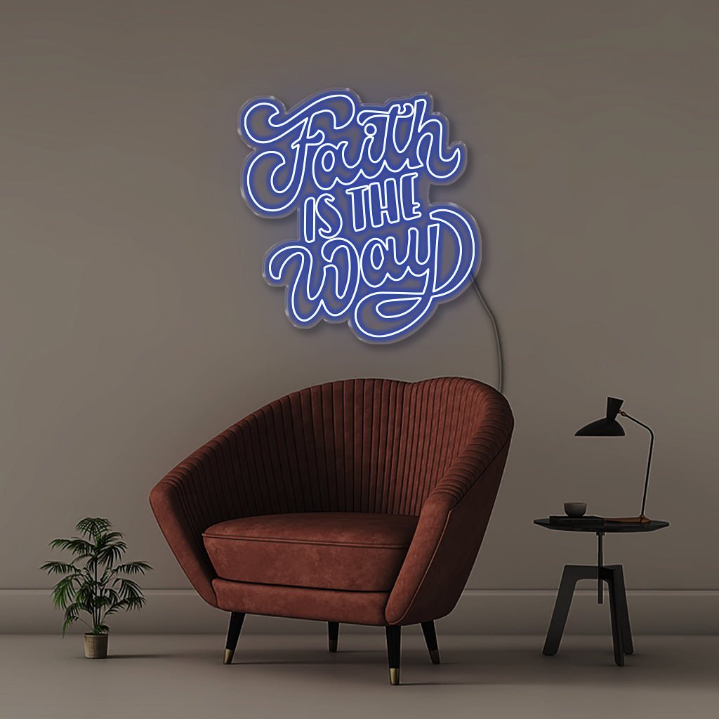 Faith is the Way - Neonific - LED Neon Signs - 75 CM - Blue