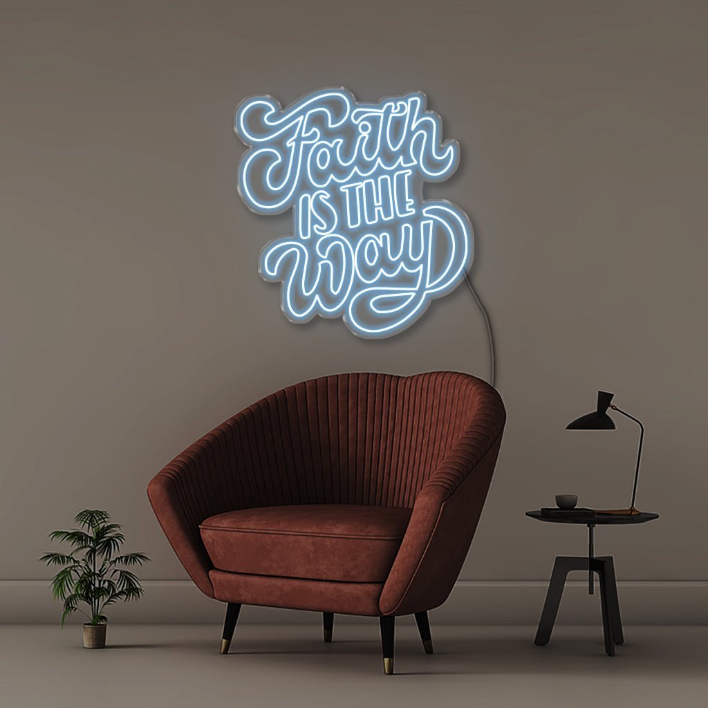 Faith is the Way - Neonific - LED Neon Signs - 75 CM - Light Blue