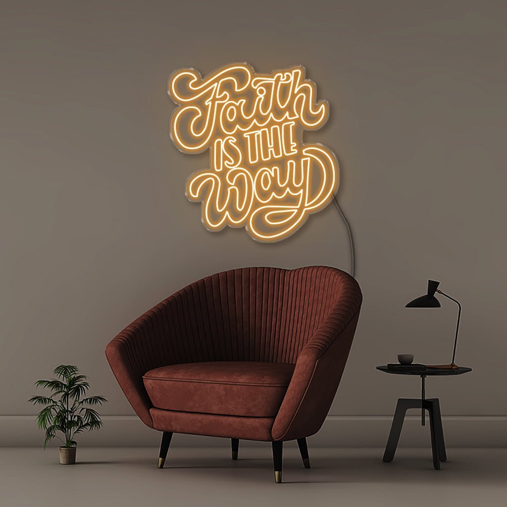 Faith is the Way - Neonific - LED Neon Signs - 75 CM - Orange