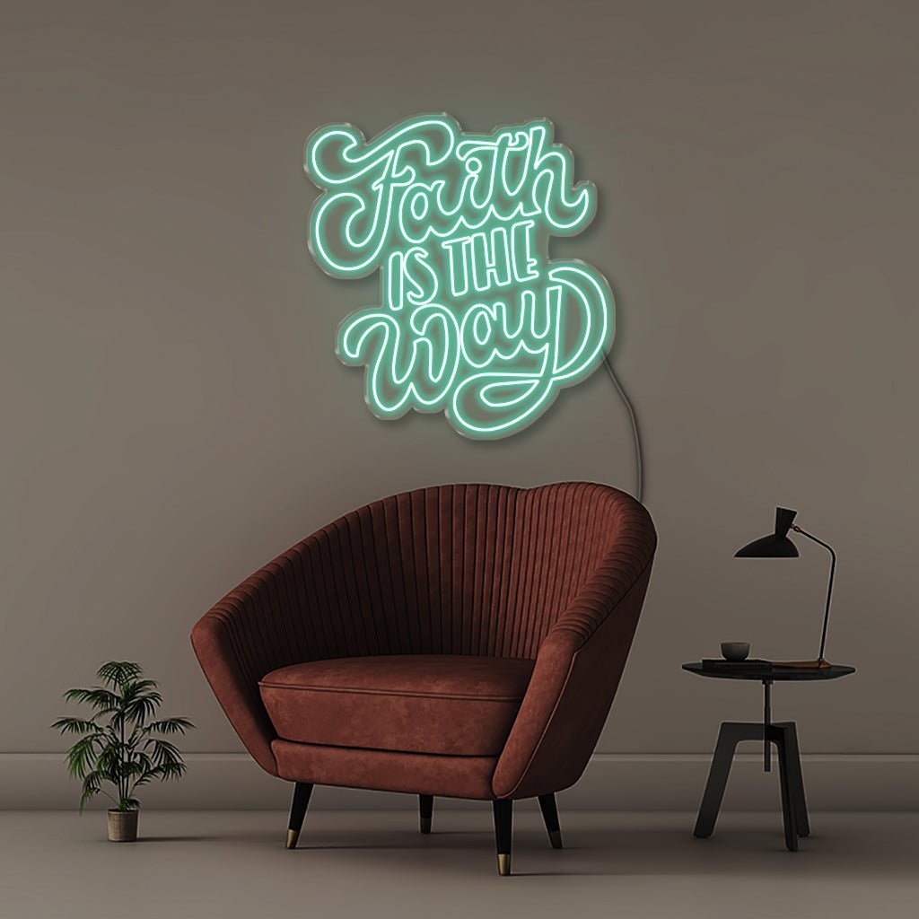 Faith is the Way - Neonific - LED Neon Signs - 75 CM - Sea Foam