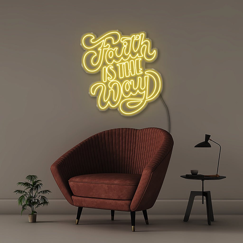Faith is the Way - Neonific - LED Neon Signs - 75 CM - Yellow