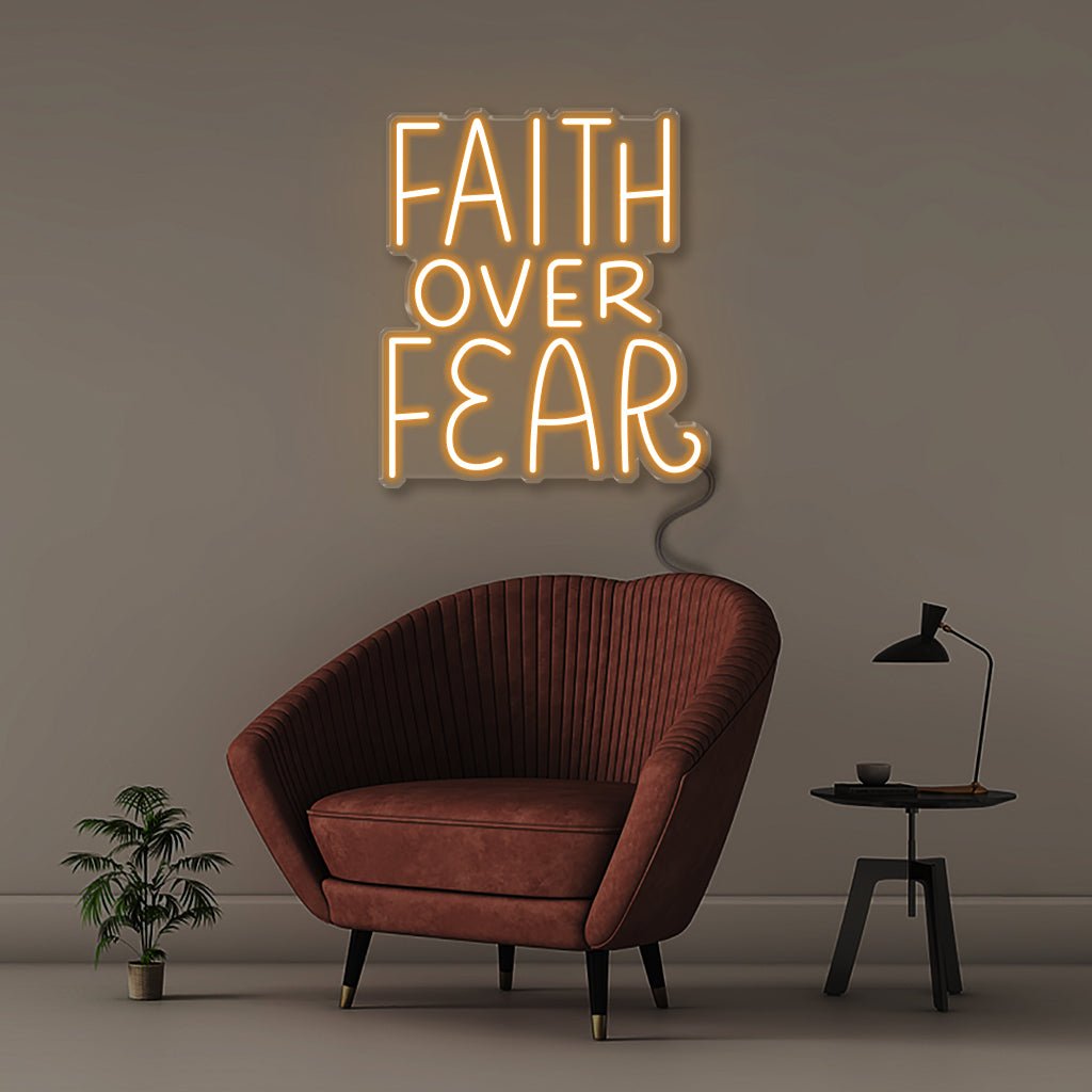 Faith Over Fear - Neonific - LED Neon Signs - 50 CM - Orange