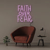Faith Over Fear - Neonific - LED Neon Signs - 50 CM - Purple