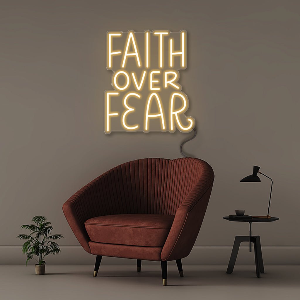 Faith Over Fear - Neonific - LED Neon Signs - 50 CM - Warm White
