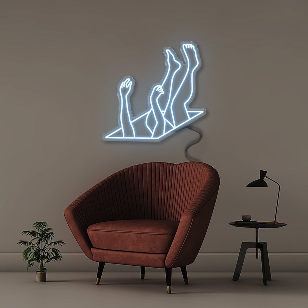 Falling - Neonific - LED Neon Signs - 50 CM - Light Blue