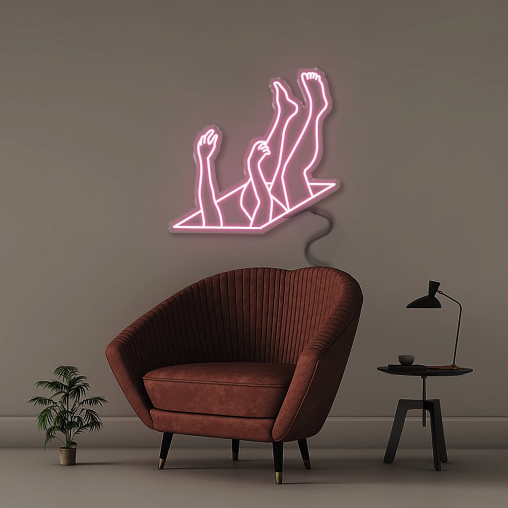 Falling - Neonific - LED Neon Signs - 50 CM - Light Pink