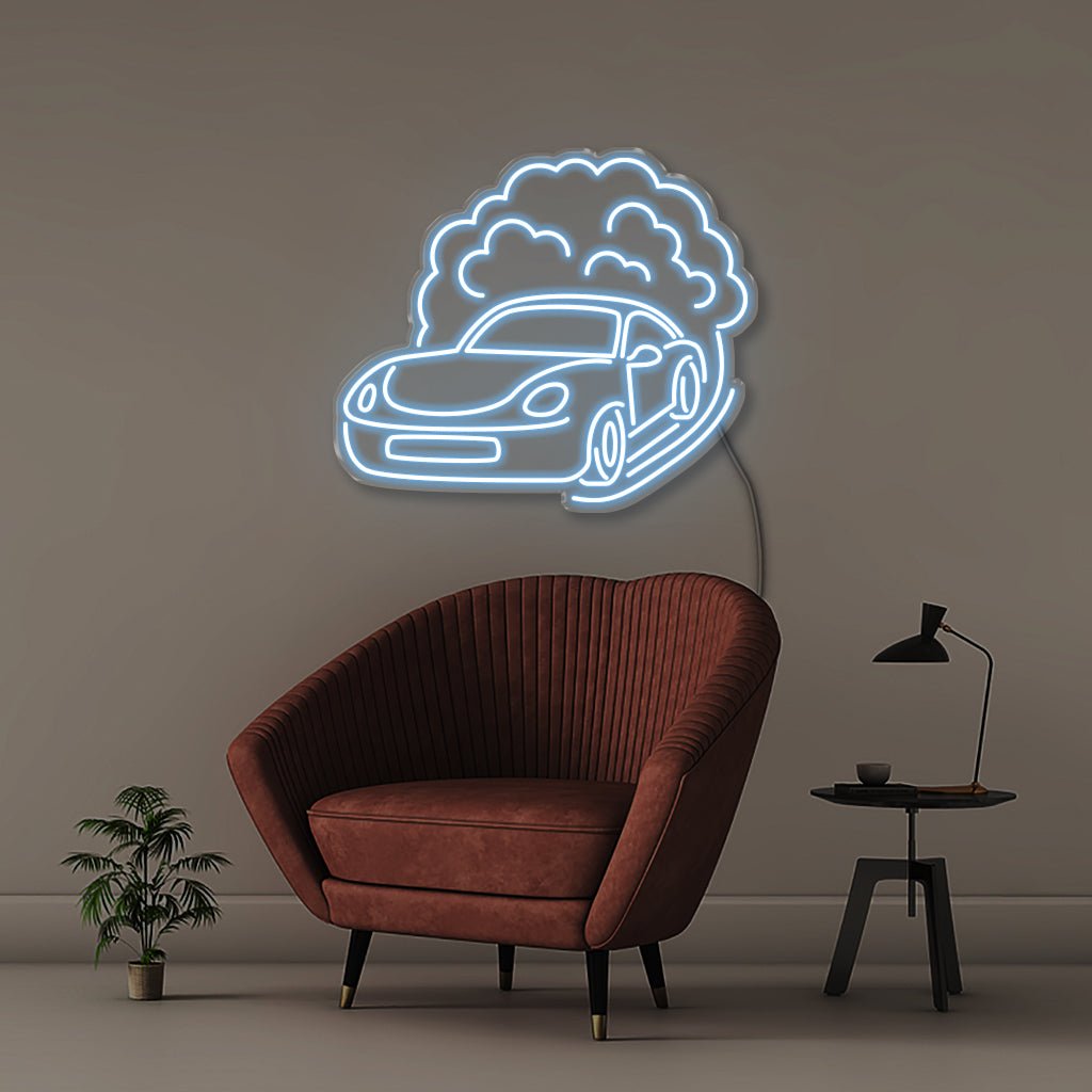 Fast Car 2 - Neonific - LED Neon Signs - 50 CM - Light Blue