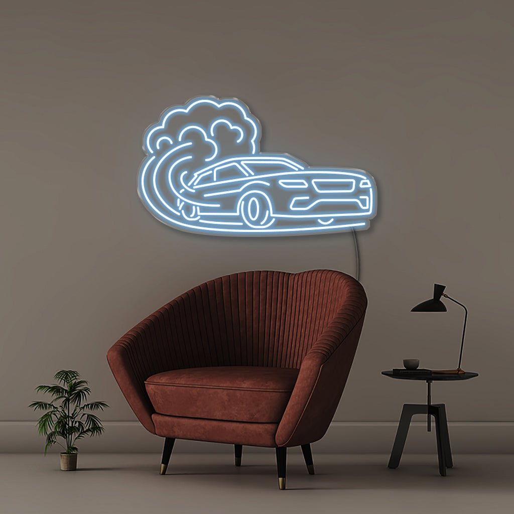 Fast Car - Neonific - LED Neon Signs - 50 CM - Light Blue