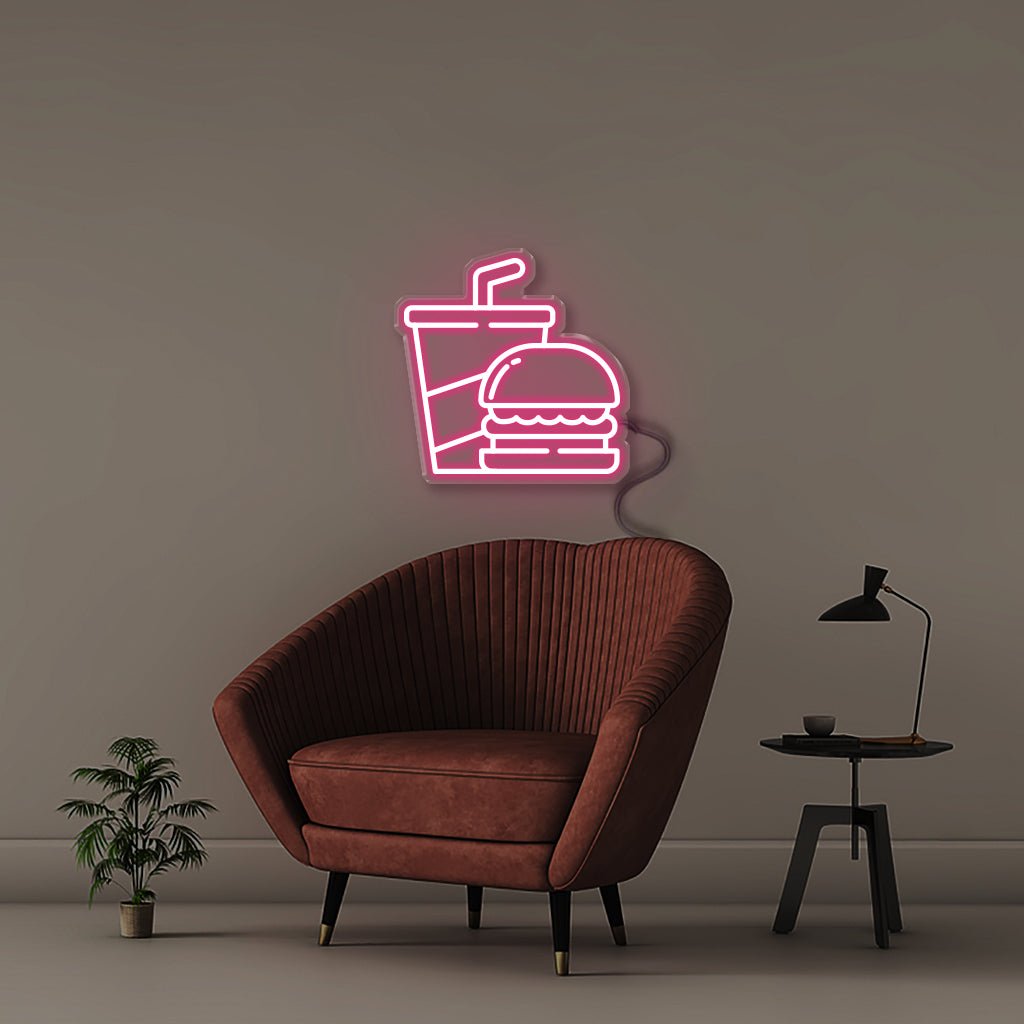 Fastfood - Neonific - LED Neon Signs - 50 CM - Pink