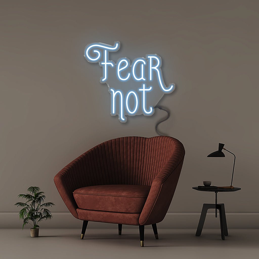 Fear Not - Neonific - LED Neon Signs - 50 CM - Light Blue