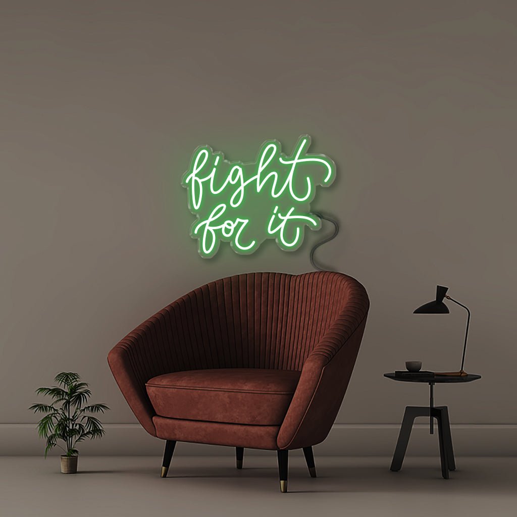 Fight for it - Neonific - LED Neon Signs - 50 CM - Green
