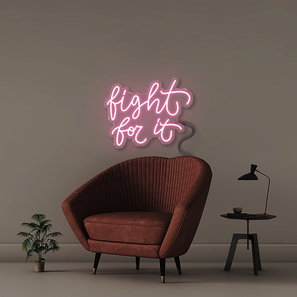 Fight for it - Neonific - LED Neon Signs - 50 CM - Light Pink