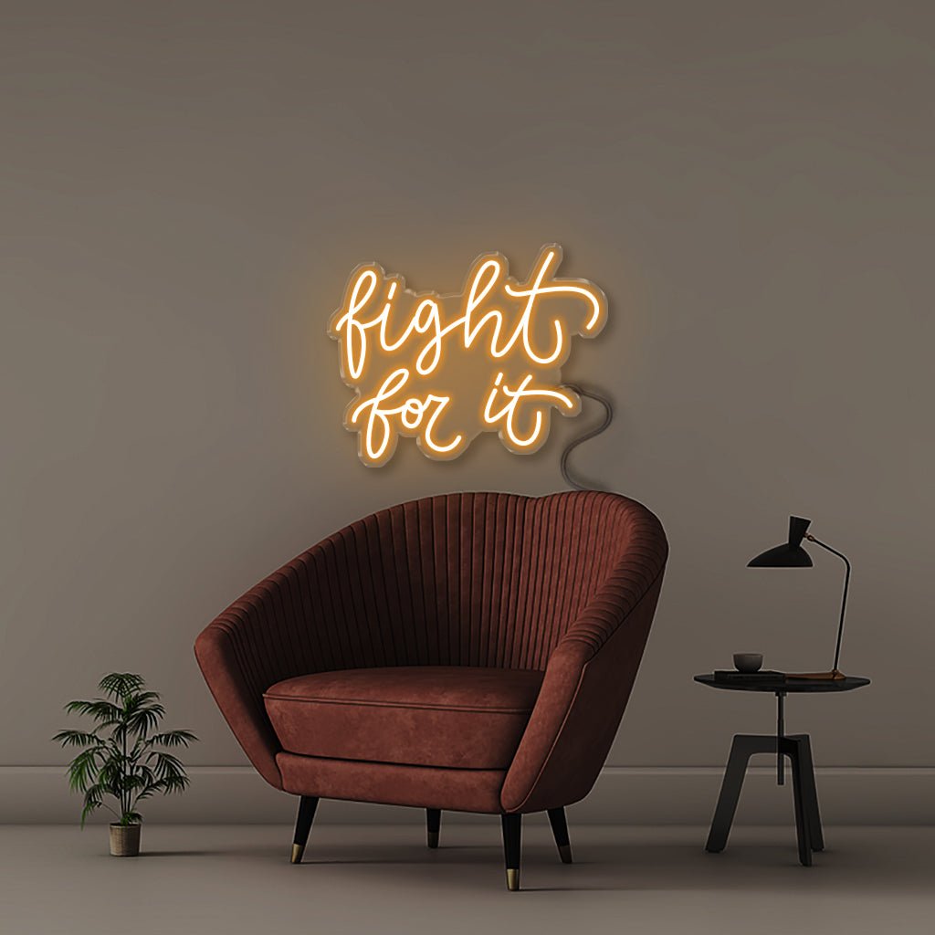 Fight for it - Neonific - LED Neon Signs - 50 CM - Orange