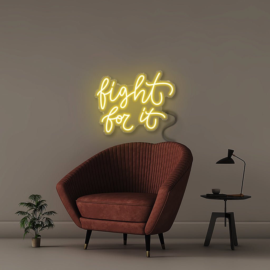 Fight for it - Neonific - LED Neon Signs - 50 CM - Yellow