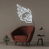 Fire Skull - Neonific - LED Neon Signs - 50 CM - Cool White