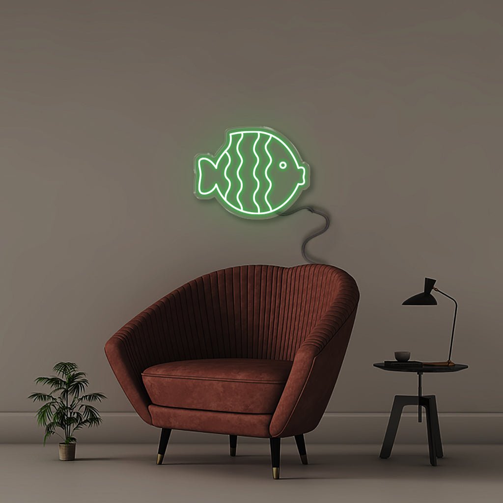 Fish - Neonific - LED Neon Signs - 50 CM - Green