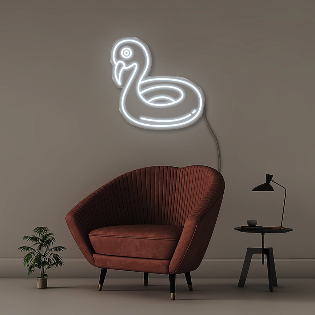 Floating Flamingo - Neonific - LED Neon Signs - 50 CM - Cool White