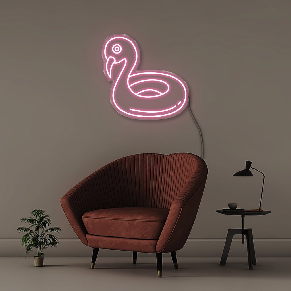 Floating Flamingo - Neonific - LED Neon Signs - 50 CM - Light Pink