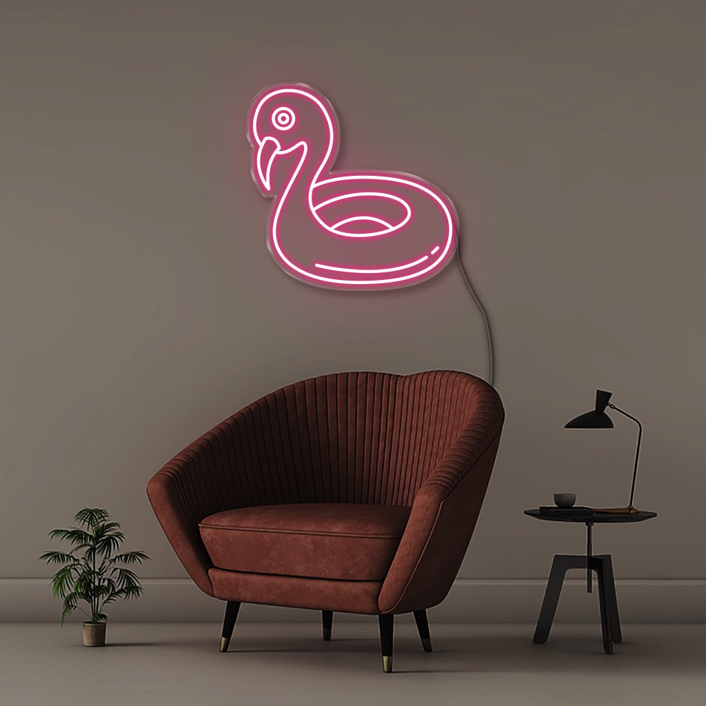 Floating Flamingo - Neonific - LED Neon Signs - 50 CM - Pink