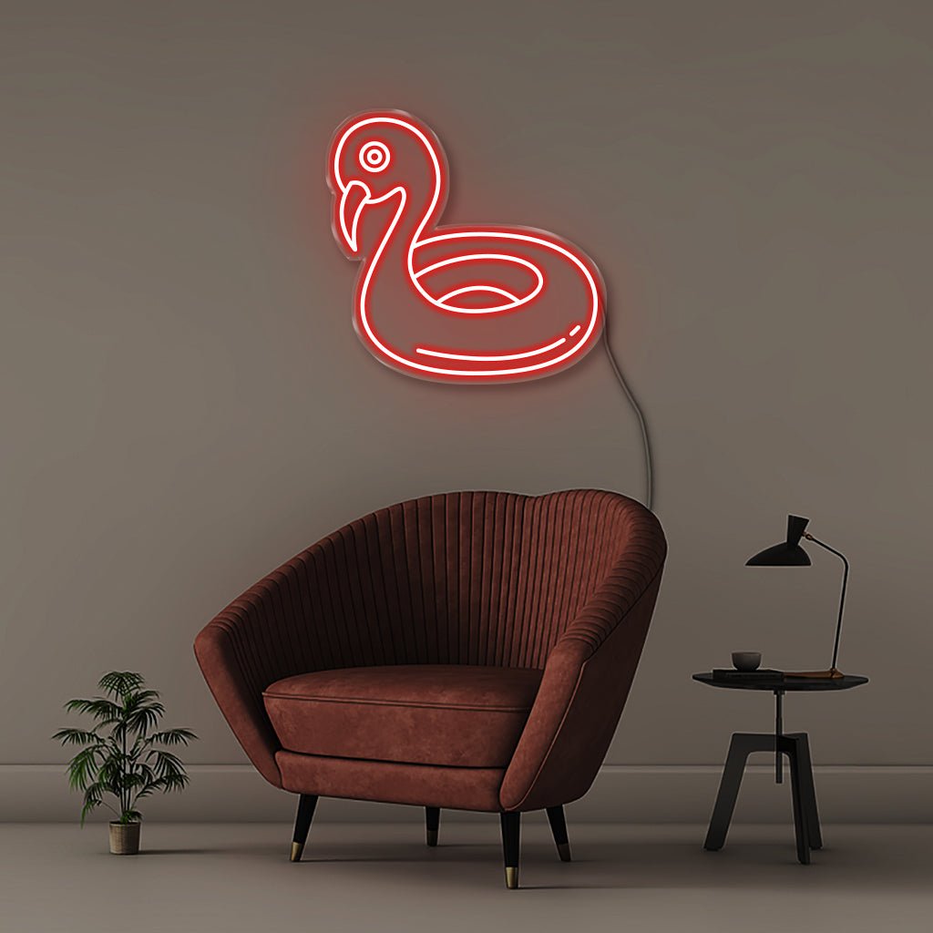 Floating Flamingo - Neonific - LED Neon Signs - 50 CM - Red