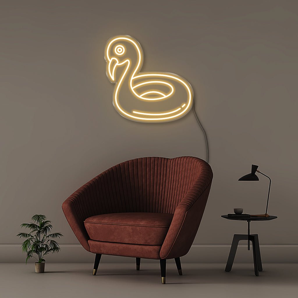 Floating Flamingo - Neonific - LED Neon Signs - 50 CM - Warm White
