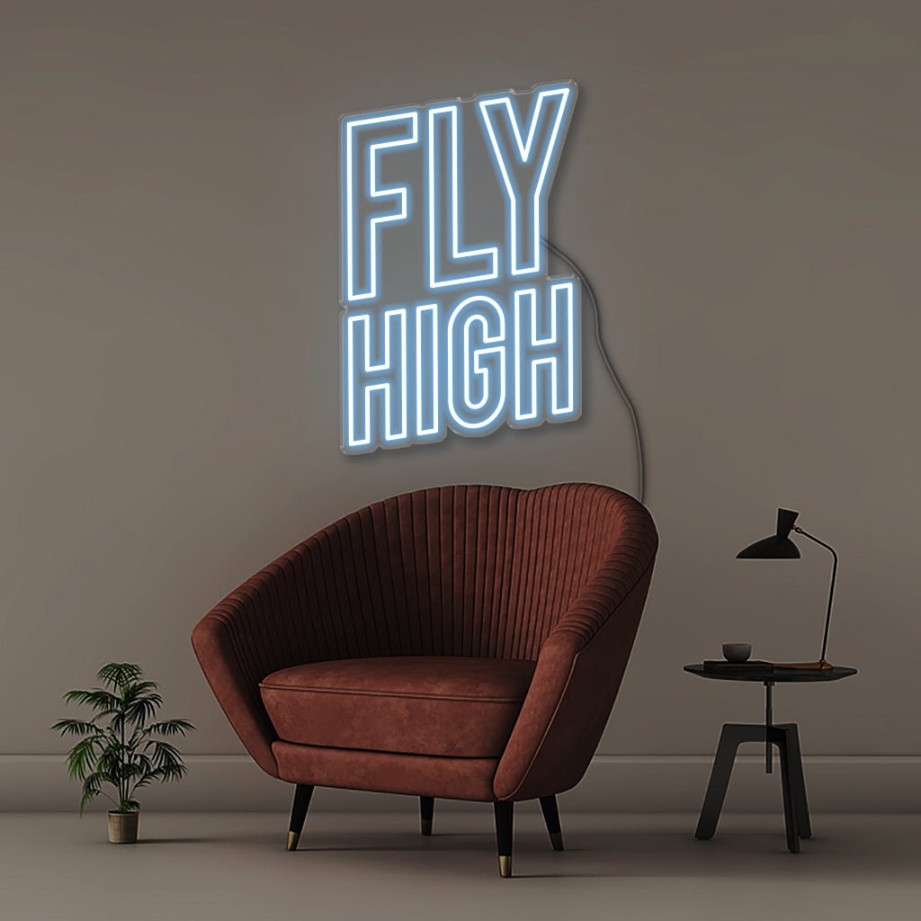 Fly High - Neonific - LED Neon Signs - 50 CM - Light Blue