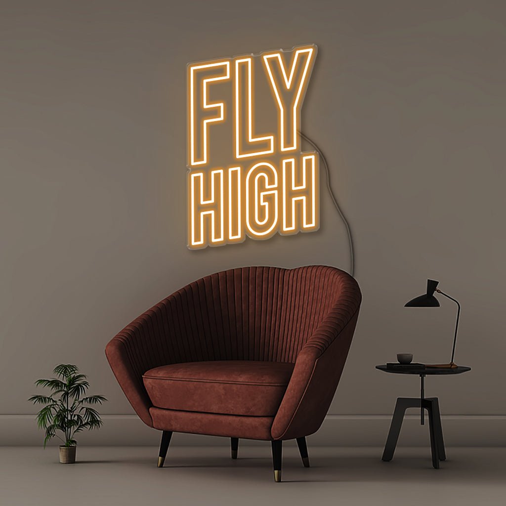 Fly High - Neonific - LED Neon Signs - 50 CM - Orange