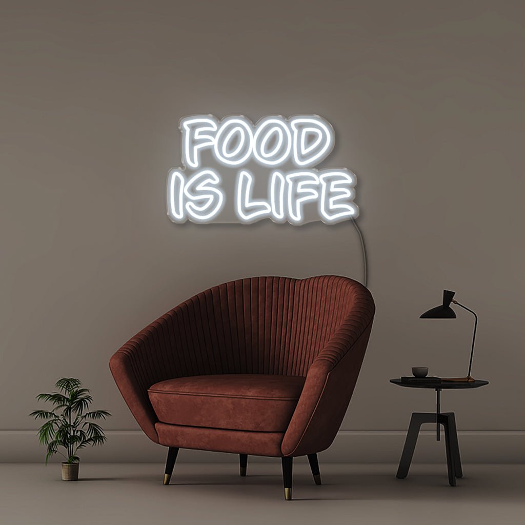 Food is Life - Neonific - LED Neon Signs - 50 CM - Cool White