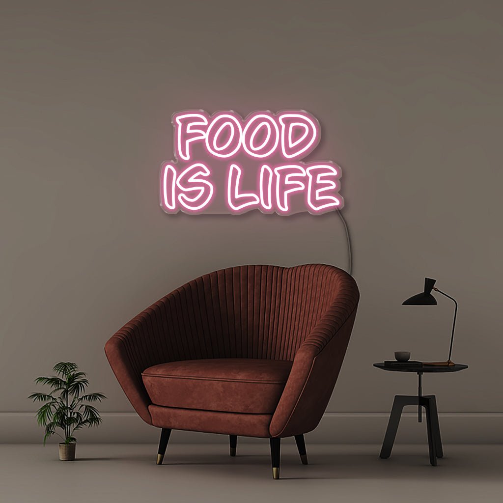 Food is Life - Neonific - LED Neon Signs - 50 CM - Light Pink