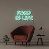 Food is Life - Neonific - LED Neon Signs - 50 CM - Sea Foam