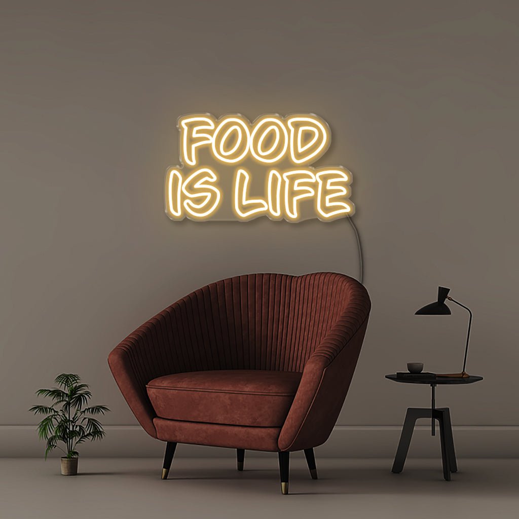 Food is Life - Neonific - LED Neon Signs - 50 CM - Warm White