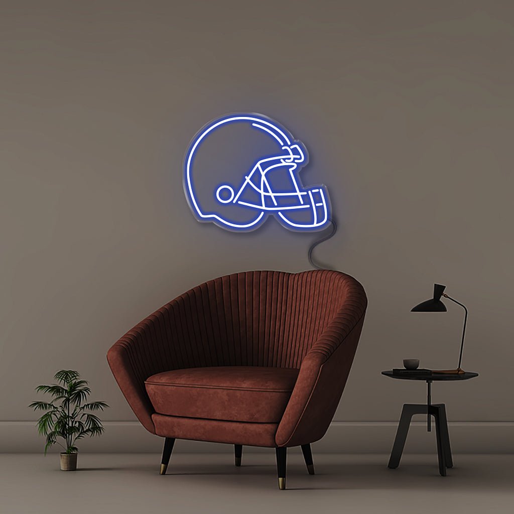 Football Helmet - Neonific - LED Neon Signs - 50 CM - Blue