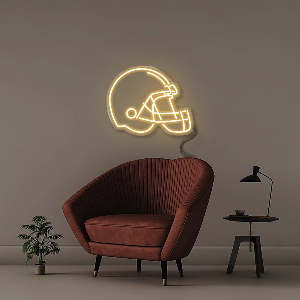Football Helmet - Neonific - LED Neon Signs - 50 CM - Warm White