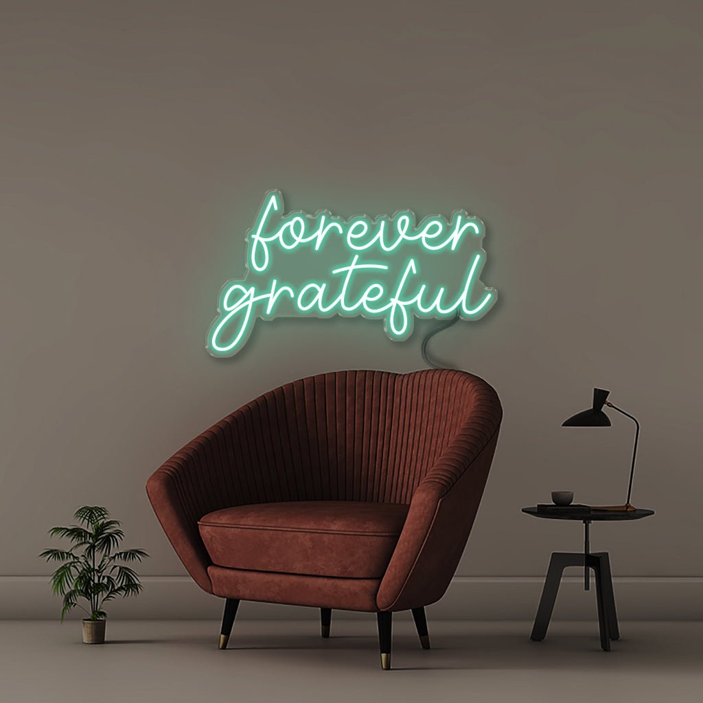 Forever Grateful - Neonific - LED Neon Signs - 50 CM - Sea Foam