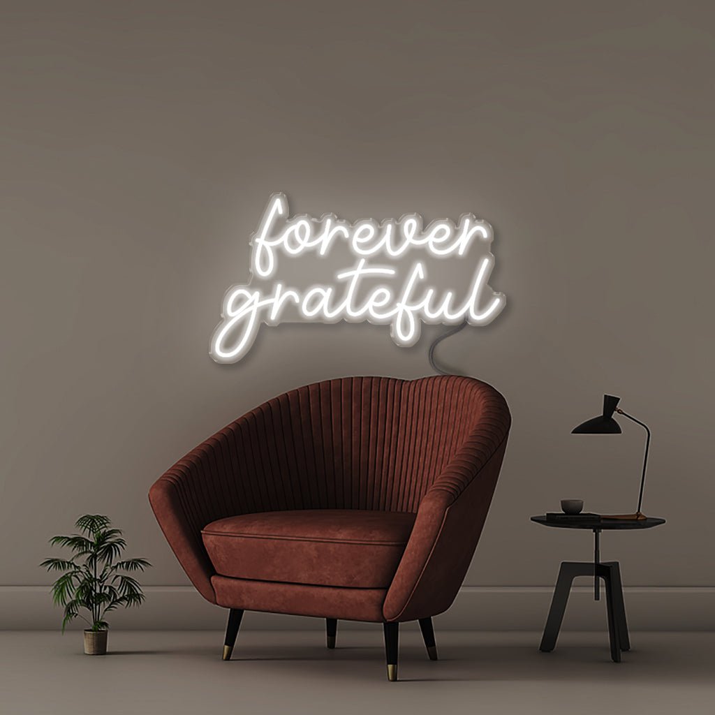 Forever Grateful - Neonific - LED Neon Signs - 50 CM - White