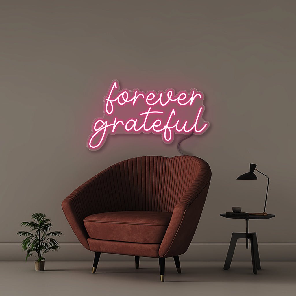 Forever Grateful - Neonific - LED Neon Signs - 50 CM - Pink