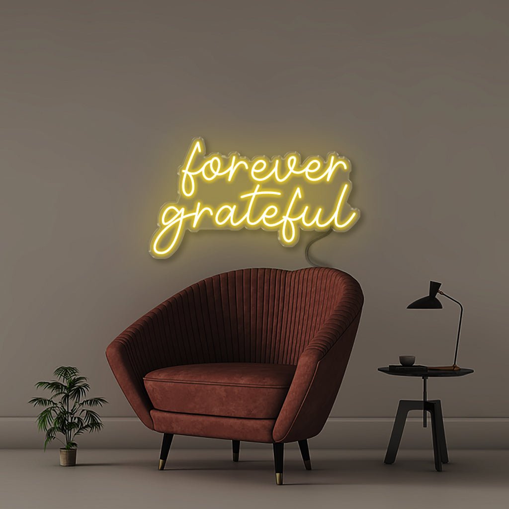 Forever Grateful - Neonific - LED Neon Signs - 50 CM - Yellow