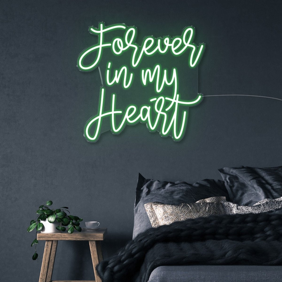 Forever In My Heart - Neonific - LED Neon Signs - 75 CM - Green