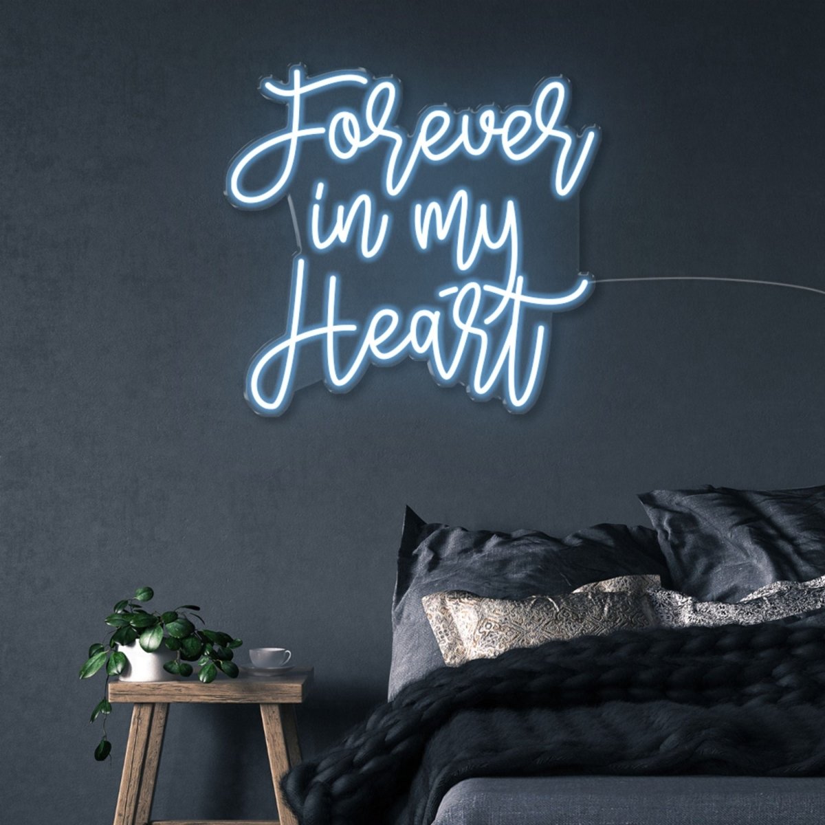 Forever In My Heart - Neonific - LED Neon Signs - 75 CM - Light Blue