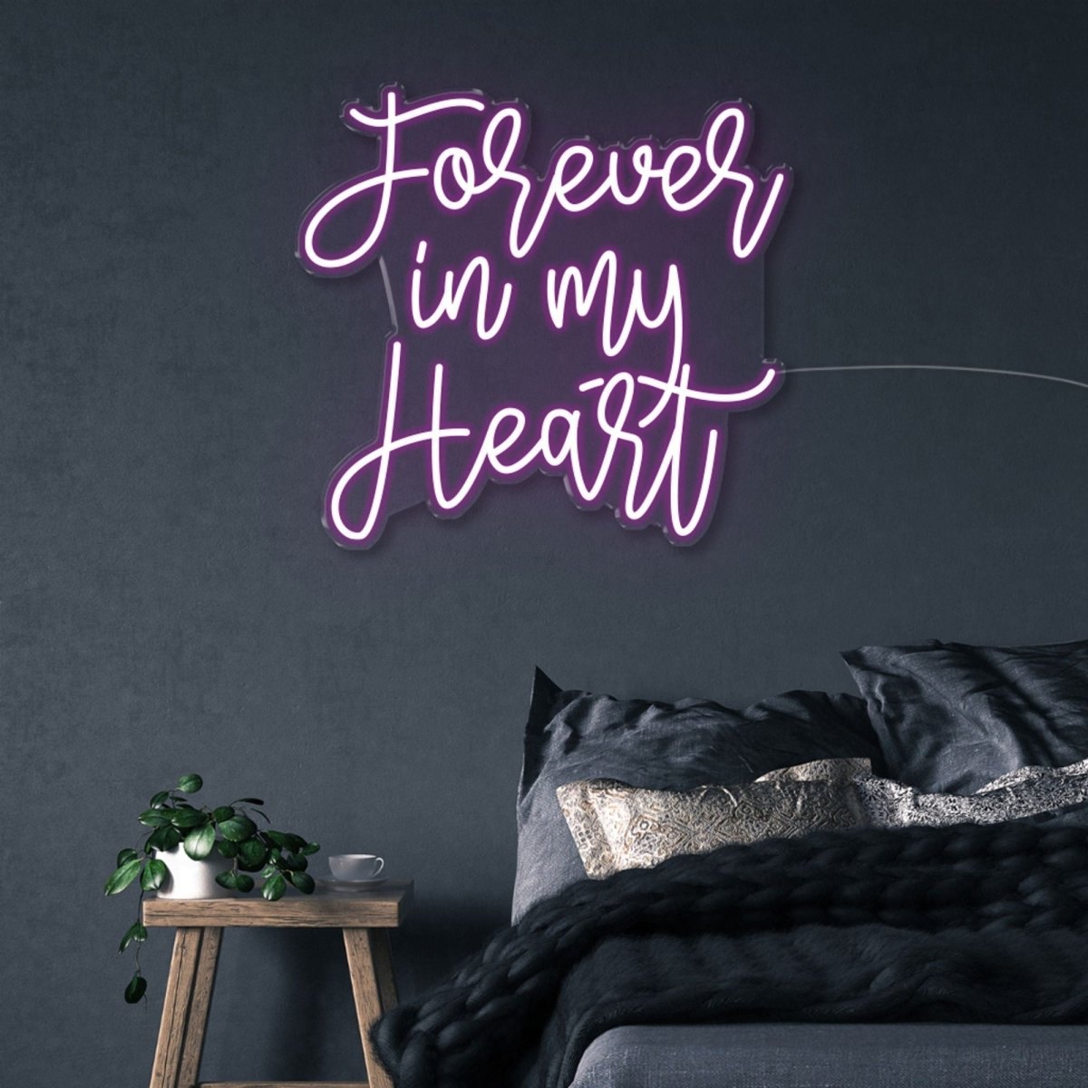 Forever In My Heart - Neonific - LED Neon Signs - 75 CM - Purple