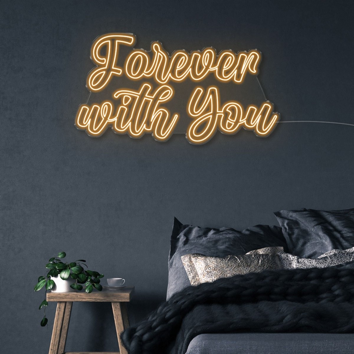Forever with You - Neonific - LED Neon Signs - 100 CM - Orange