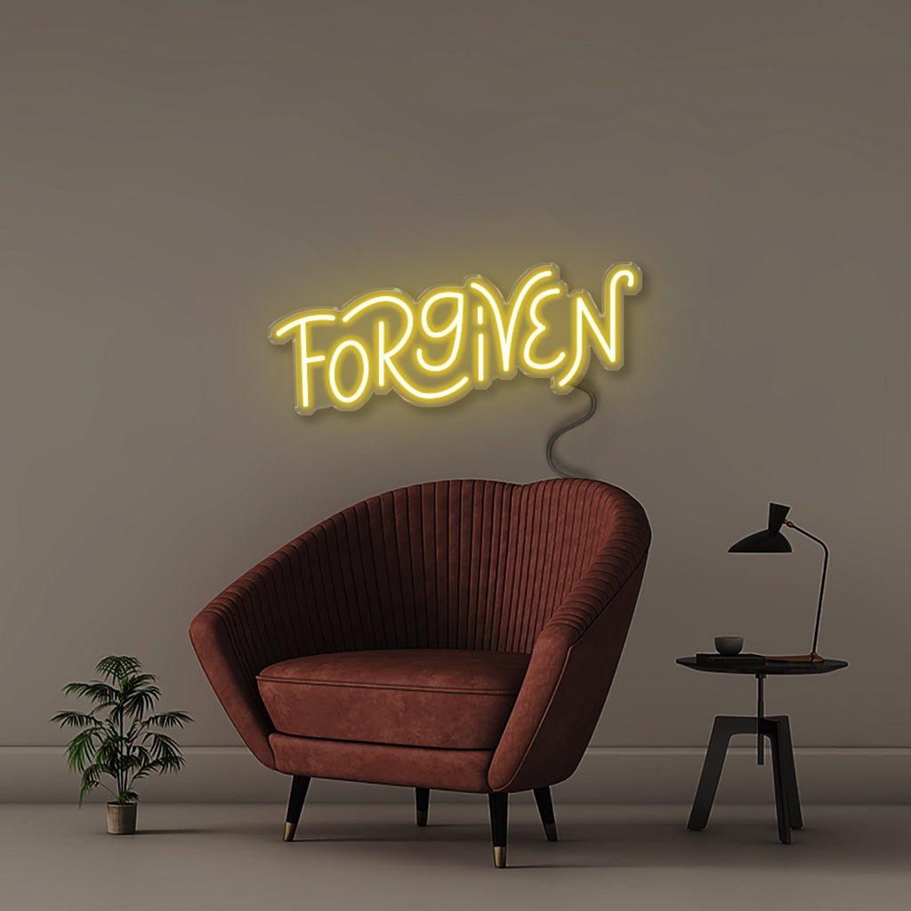 Forgiven - Neonific - LED Neon Signs - 50 CM - Yellow