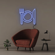 Fork and Knife - Neonific - LED Neon Signs - 50 CM - Blue