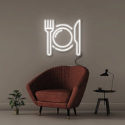 Fork and Knife - Neonific - LED Neon Signs - 50 CM - White