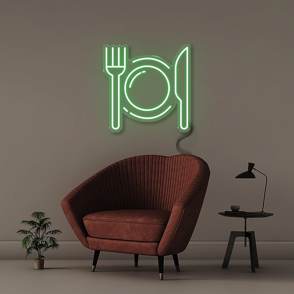 Fork and Knife - Neonific - LED Neon Signs - 50 CM - Green