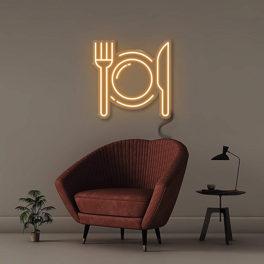 Fork and Knife - Neonific - LED Neon Signs - 50 CM - Orange