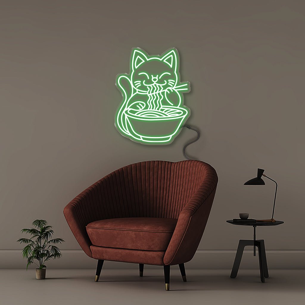 Fortune Cat - Neonific - LED Neon Signs - 50 CM - Green