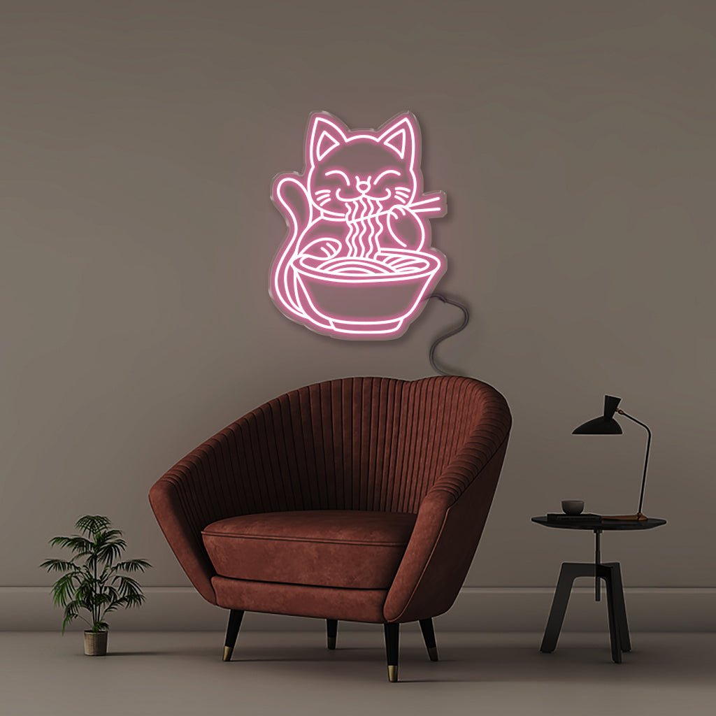 Fortune Cat - Neonific - LED Neon Signs - 50 CM - Light Pink