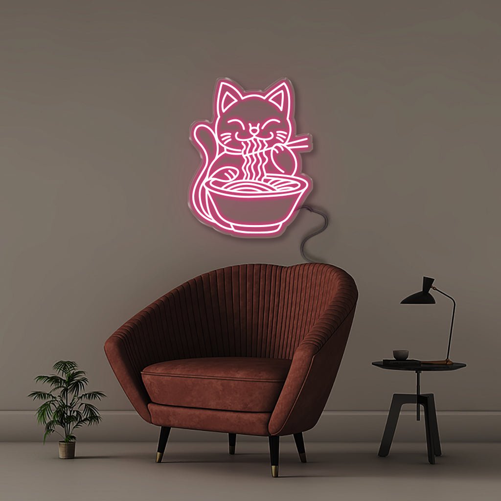 Fortune Cat - Neonific - LED Neon Signs - 50 CM - Pink