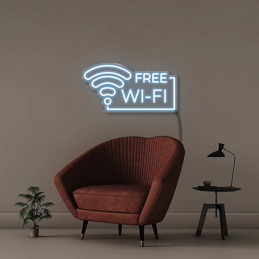 Free Wifi - Neonific - LED Neon Signs - 50 CM - Light Blue